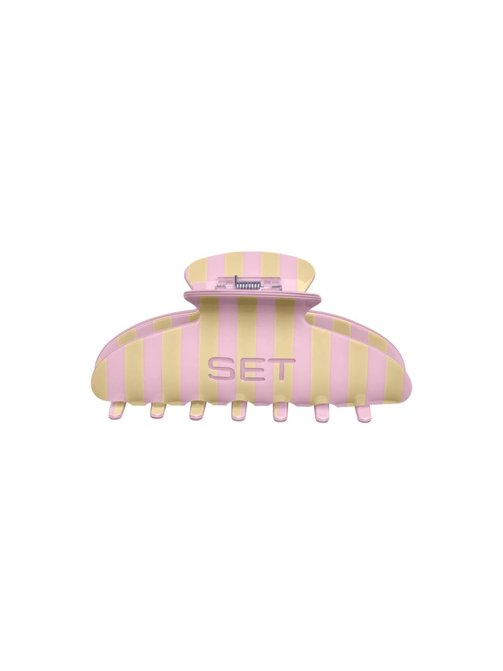 SET Active Birthday Stripe Claw Clip in Taffy